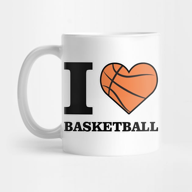 I Love Basketball by DesignWood-Sport